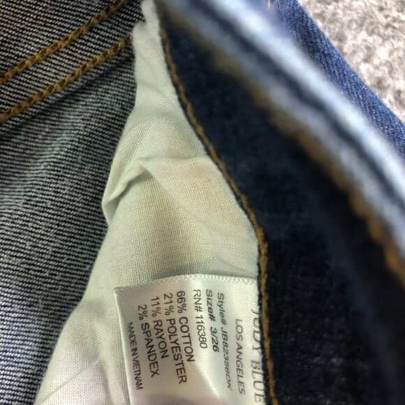 Judy Blue Jeans Womens 3/26 Blue Straight Fit Denim Stretch Mid Rise Comfy 26x30 - Picture 5 of 12